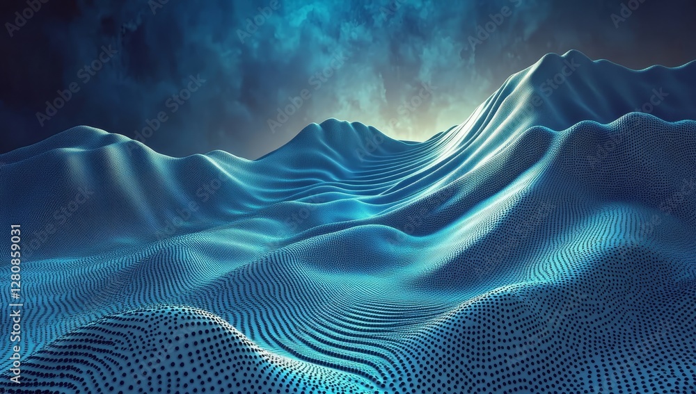 Poster the background is a bright and dynamic navy blue abstract with diagonal lines, ideal for a modern 3d