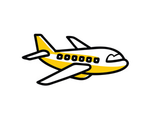 Colorful cartoon airplane illustration