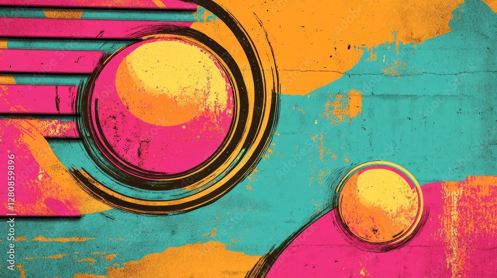 Poster a vibrant gradient and noise-filled background featuring a multicolored gradation and noise texture,