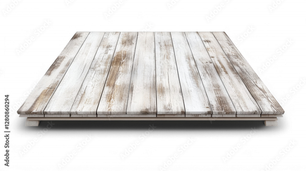Poster rustic wooden pallet with weathered texture on transparent background