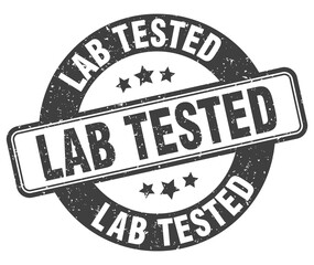 lab tested stamp. lab tested label. round grunge sign © B-design