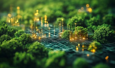 Innovative Environmental Technology for Sustainable Development with Plants and Digital Network over Natural Landscape