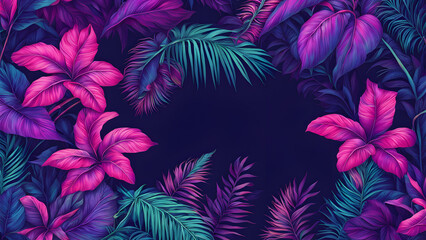 A colorful background with a purple flower in the center