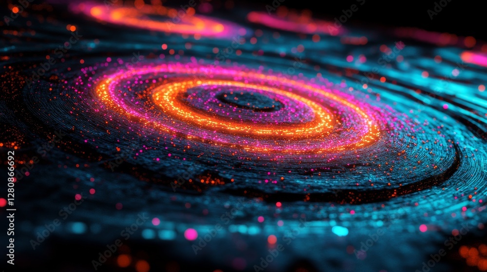 Aufkleber mesmerizing high-definition effects are produced by dynamic light patterns in vibrant hues