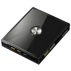 External hard drive for video editing isolated on transparent background