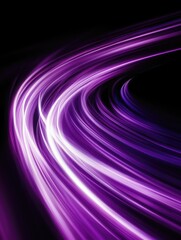 Sleek, high-speed design featuring vibrant purple light and a blurred curved line creating a sense of motion.