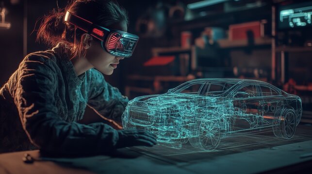 With VR, an engineer can design and tailor cars in a simulated environment