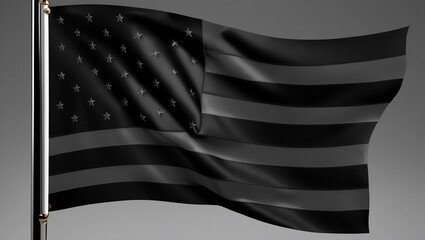 USA national flag The black American flag. The USA flag. America identity.