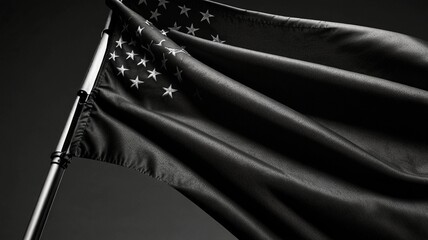USA national flag The black American flag. The USA flag. America identity.