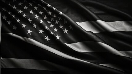 USA national flag The black American flag. The USA flag. America identity.