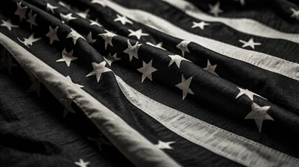 USA national flag The black American flag. The USA flag. America identity.