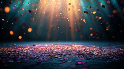 The dark purple glitter sparkle confetti abstract background is an excellent choice for invitations to events like Halloween night, Mardi Gras, birthday parties, club nights, or Christmas