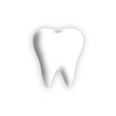 tooth on white background