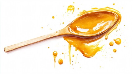 Watercolor Fir Branch Painting PNG Image Resource