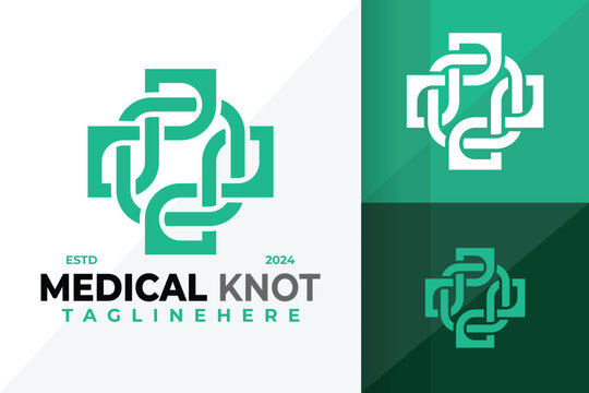 Medical Knot Symbol Logo Icon Vector Design Illustration