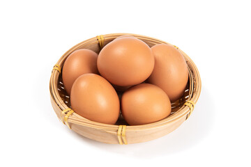 raw chicken eggs isolatyed on a white background