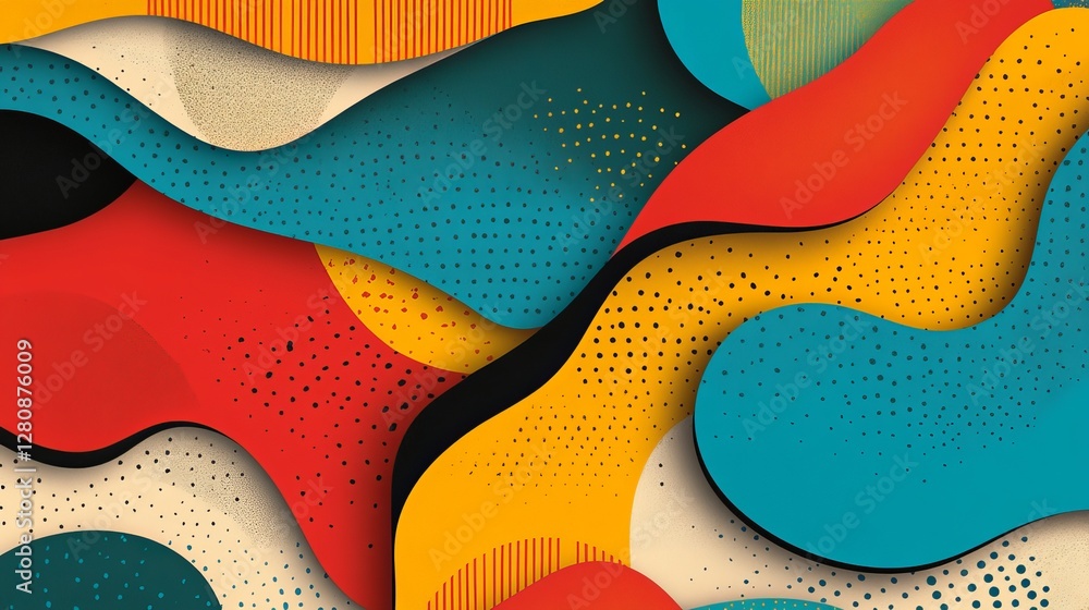 Aufkleber a multicolor gradation and noise texture combine to form a colorful gradient and noise background, r