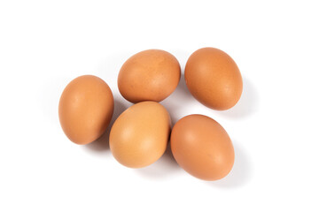 raw chicken eggs isolatyed on a white background