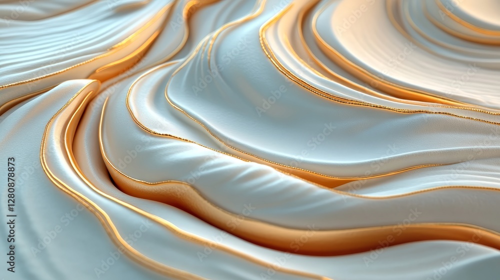 Poster the design combines a gold luxury white abstract background with a tech geometric background, featur