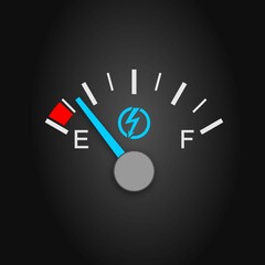 Naklejka premium Power meter near empty