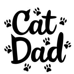 Cat dad quote svg