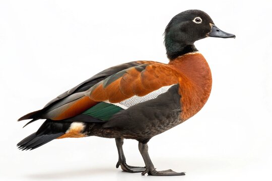 Australian shelduck wild duck isolated on white background