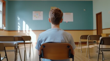 Autism research scientist conducting a survey in a classroom setting. Featuring interaction and data collection