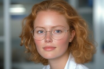 Obraz premium Female science student pipetting in laboratory