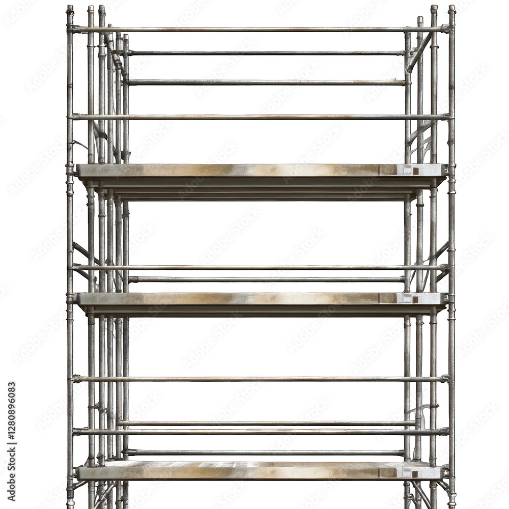 Poster scaffolding frame isolated on transparent background