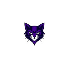 Obraz premium Adorable Cat Mascot Logo with a Playful Expression on a Clean White PNG Background