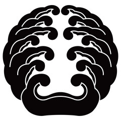 家紋です。七つ対い浪と言います