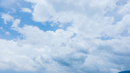 High-Altitude Cloudscape with a Blue Sky Backdrop