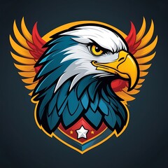 Obraz premium Eagle Mascot Logo - Fierce and Dynamic Eagle Design for Sports and Branding