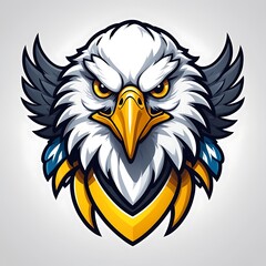 Obraz premium Eagle Mascot Logo - Fierce and Dynamic Eagle Design for Sports and Branding
