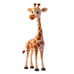 Fototapeta premium Cute Cartoon Giraffe Character for Children's Themes