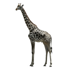Obraz premium Elegant Giraffe Standing Gracefully in Natural Habitat