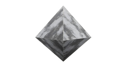 Abstract Diamond Shape Object Floating on a White Background Studio