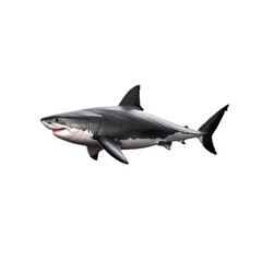 Obraz premium Majestic Great White Shark Swimming in Ocean Depths