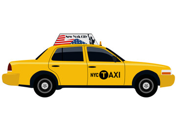 Yellow taxi cab, NYC taxi cab 