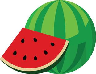isolated watermelon and slice  Vector,watermelon and slice  Silhouette,watermelon and slice  icon set, black watermelon and slice symbol for you,color  Vector illustration, Vector Graphic, EPS 10 
