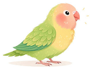 Obraz premium Colorful Parrot Illustrating Joy and Playfulness in a Whimsical Art Style