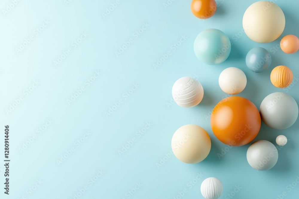 Aufkleber colorful spheres of various sizes create playful, dynamic compos