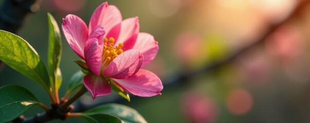 Delicate petals unfolding from a sweet chestnut flower, tree, blossoming, verdant