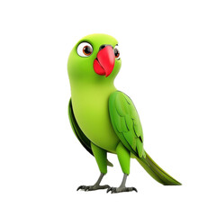 Obraz premium Colorful Cartoon Parrot Character Illustration