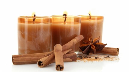 cinnamon candles with sticks