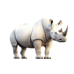 Obraz premium Realistic 3D Rhinoceros Model for Artistic Use