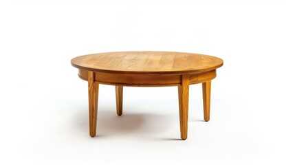 round wooden coffee table