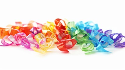 colorful ribbon bows set