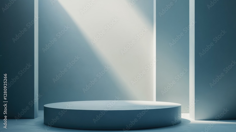 Poster Modern minimalist space with soft gradients and ample room for creative text placement for design projects. Generative AI