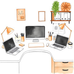 illustration of office